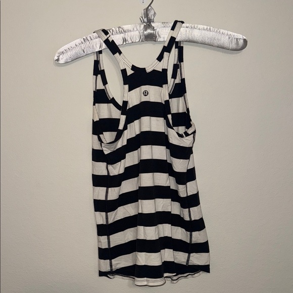Lululemon Athletica Black and White Striped Tank Top - small - Picture 3 of 5